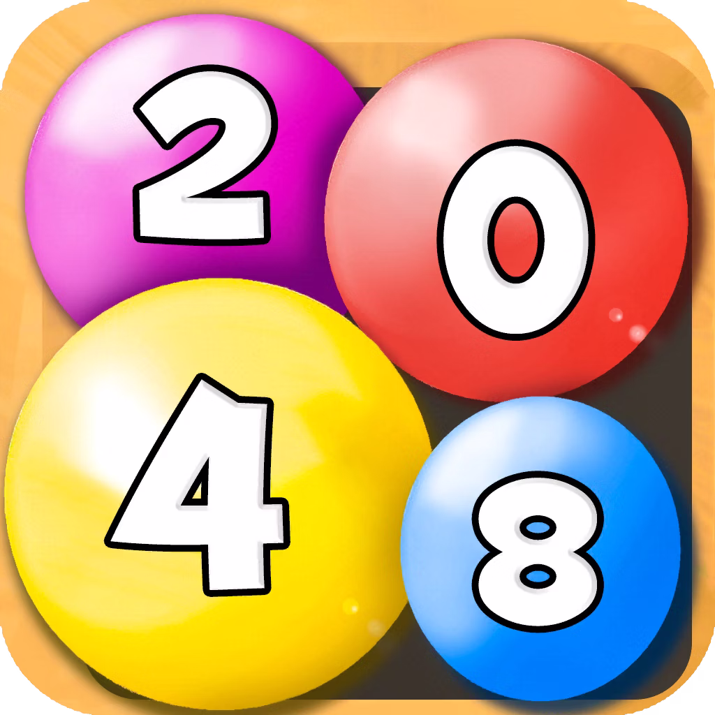 2048 Number Bola game cover on A2M Games