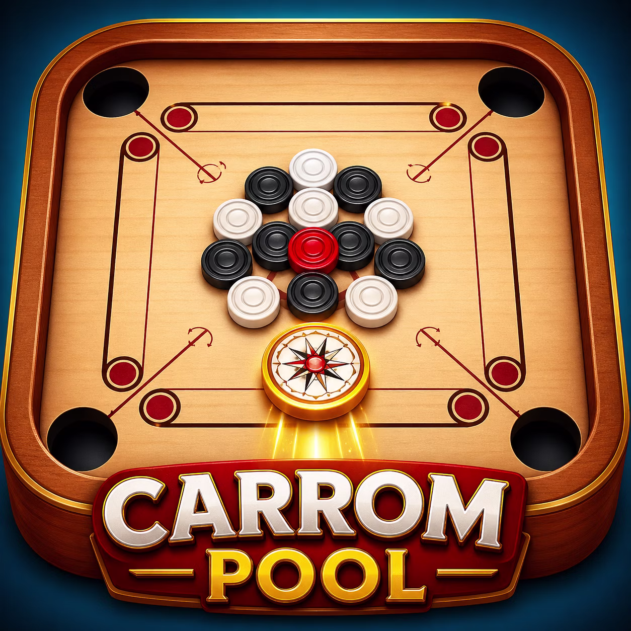 Carrom Pocket Clash game cover on A2M Games