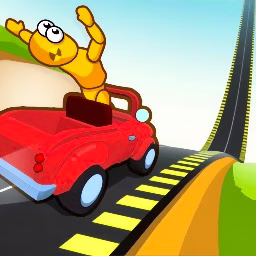 Downhill Car Crash Test game cover on A2M Games