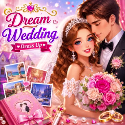 Dream Wedding Dress Up game cover on A2M Games