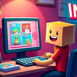 Idle Influencer Simulator Challenge game cover on A2M Games