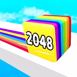 Jelly Run 2048 game cover on A2M Games
