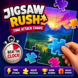 Jigsaw Rush Attack game cover on A2M Games