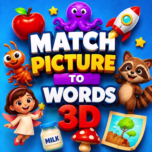 Picture Word Match 3D game cover on A2M Games