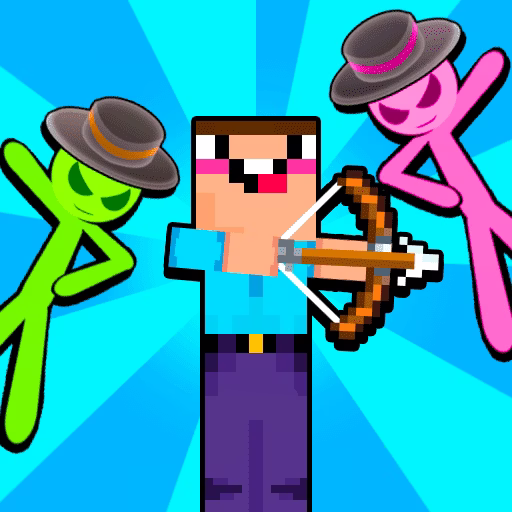 Noob vs Stickman Zombie Battle game cover on A2M Games