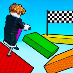 Obby Pogo Parkour Challenge game cover on A2M Games