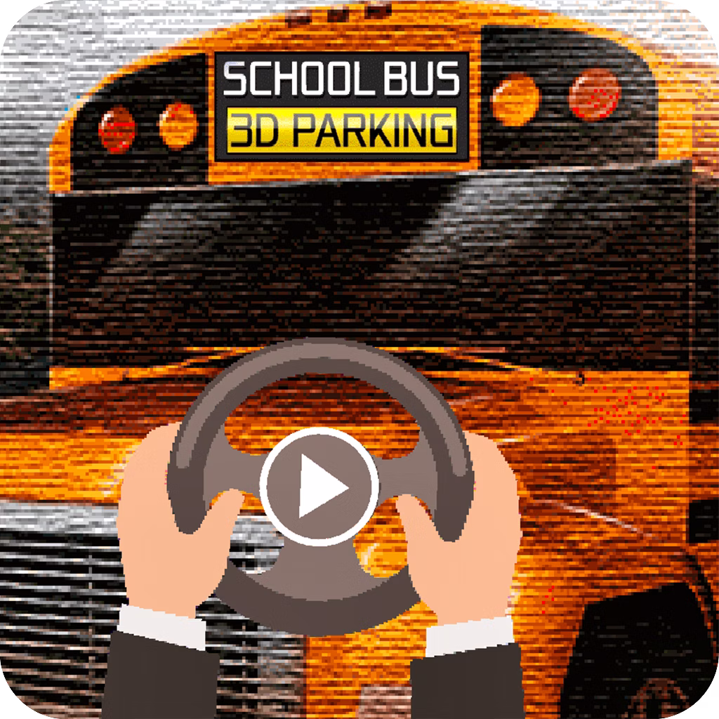 School Bus 3D Parking game cover on A2M Games