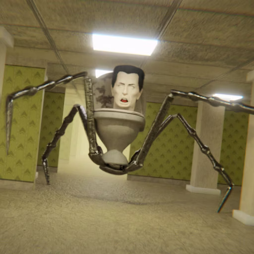 Skibidi Backrooms Escape game cover on A2M Games