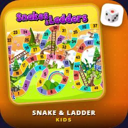 Kids Snake and Ladder game cover on A2M Games