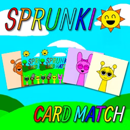 Sprunki Card Match game cover on A2M Games
