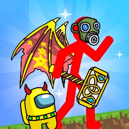 Stickman Mega Boss Battles! game cover on A2M Games