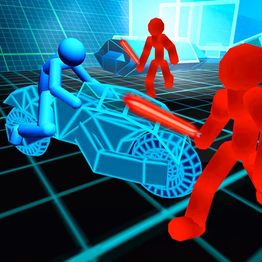 Neon Stickman Moto game cover on A2M Games