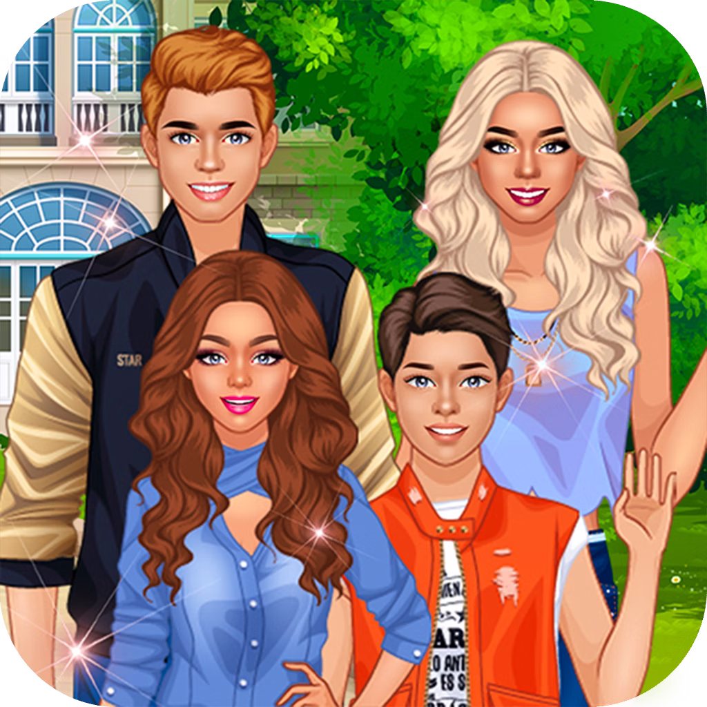 Superstar Family Dress Up game cover on A2M Games