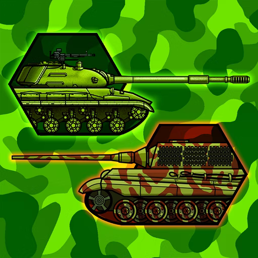 Tanks 2D War And Heroes Challenge game cover on A2M Games