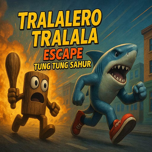 Tralalero Tralala Escape Tung Tung Sahur Challenge game cover on A2M Games
